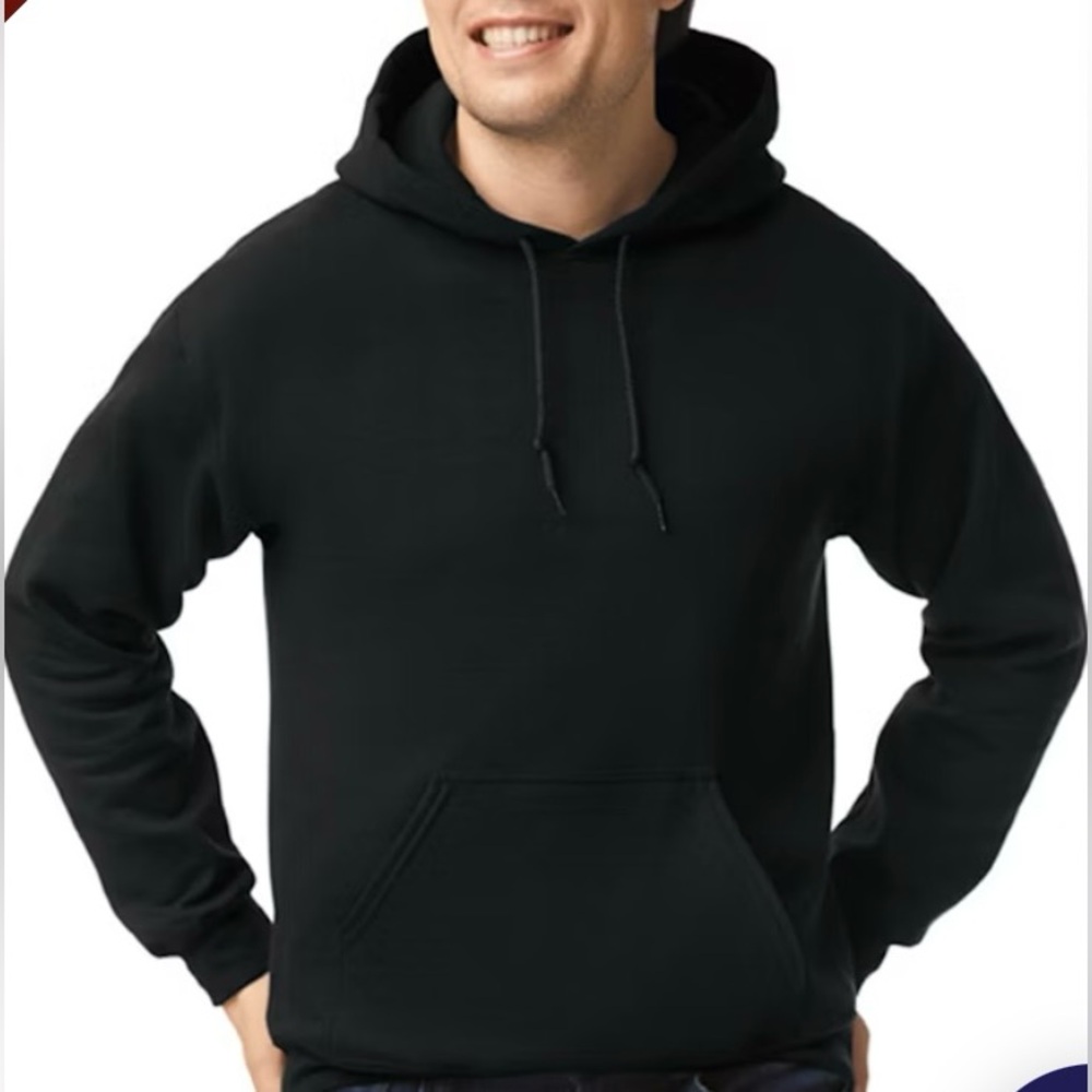 Black Gildan Pullover Hoodie